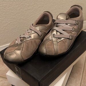 Geox Metallic Bronze Sneakers